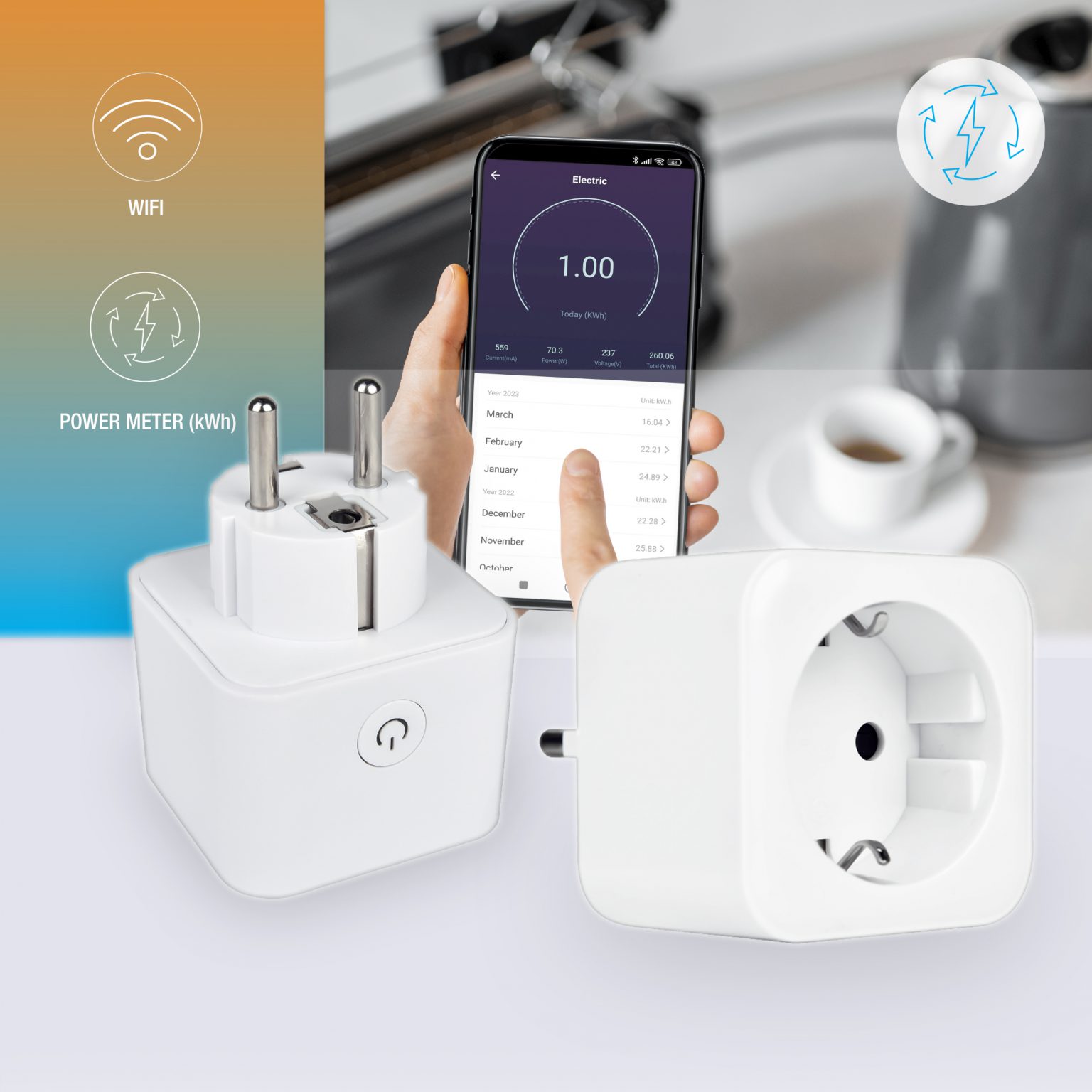 Wifi Socket with power meter Commel Zagreb